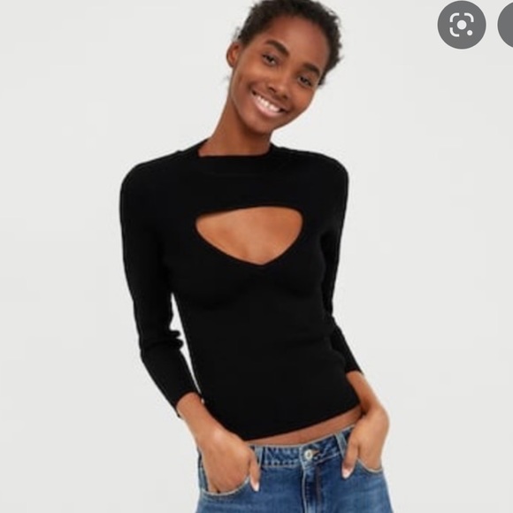 Zara | Tops | Nwot Zara Ribbed Cut Out Sweater Top | Poshmark